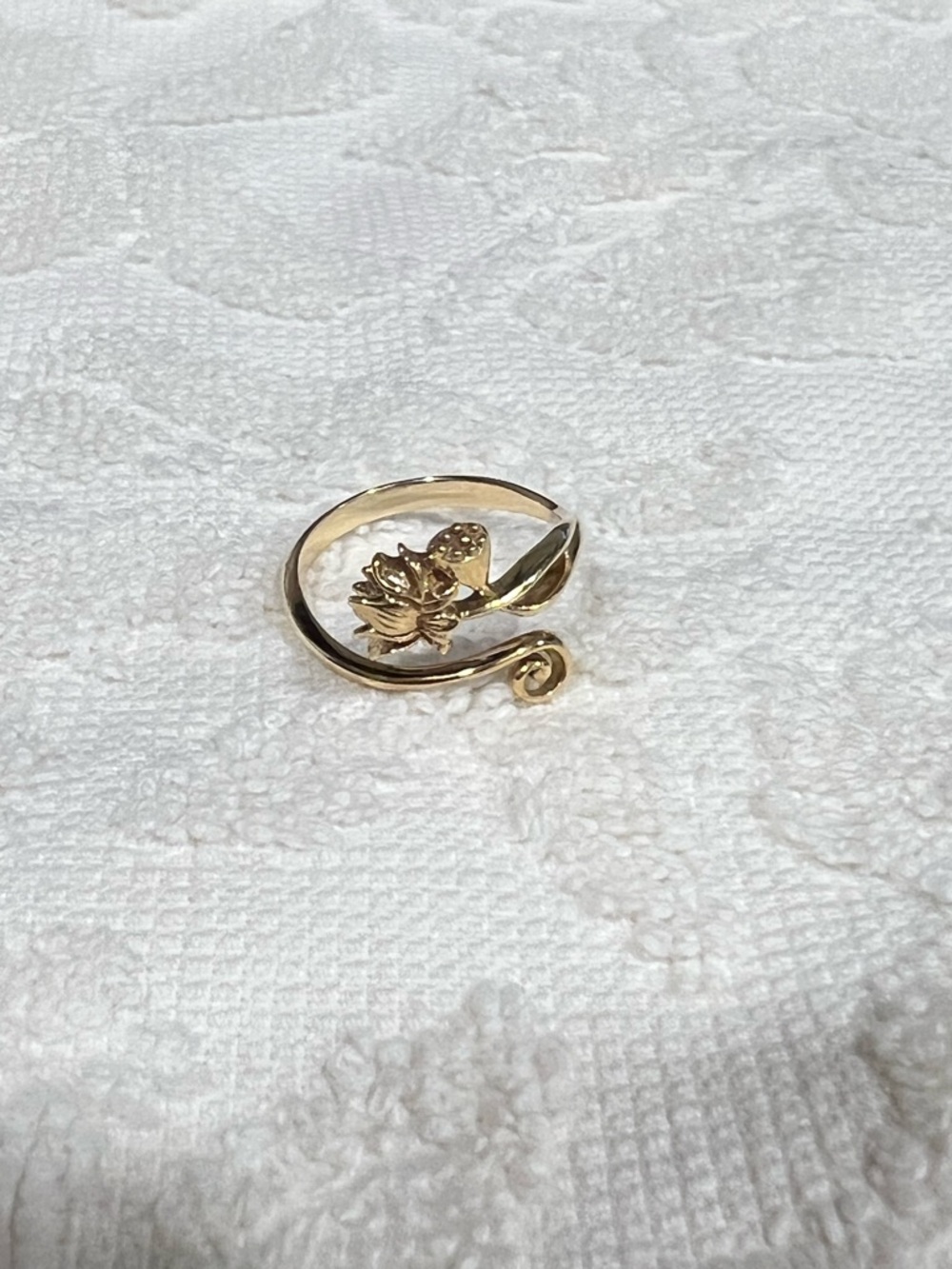 Adjustable Lotus Ring